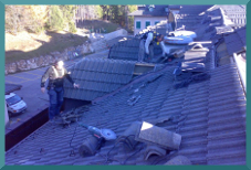 Dacheindeckung mit Dachziegeln